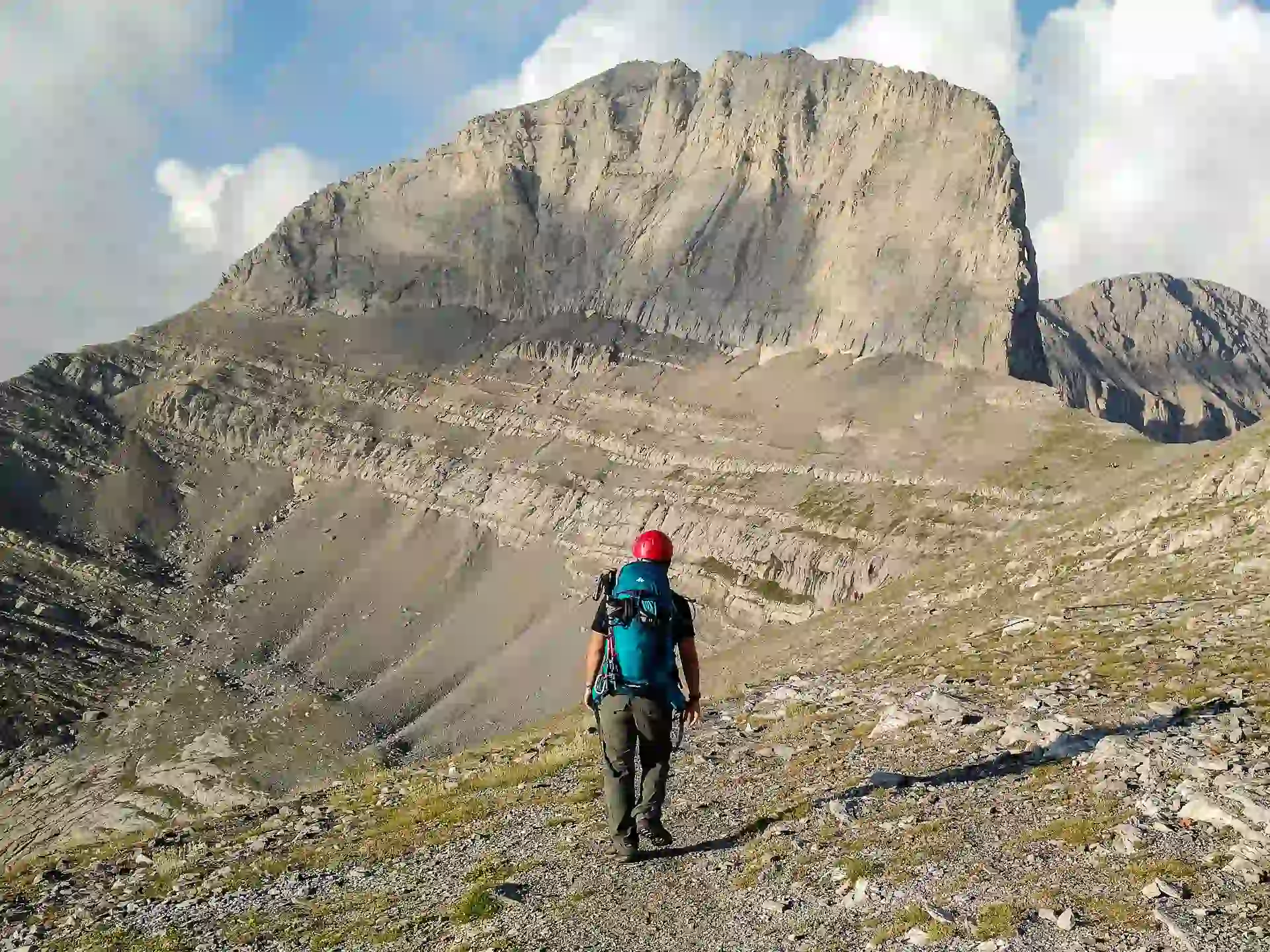 Panoramic view of the Plateau of the Muses with the Throne of Zeus (Stefani peak) in the background Mount Olympus Greece